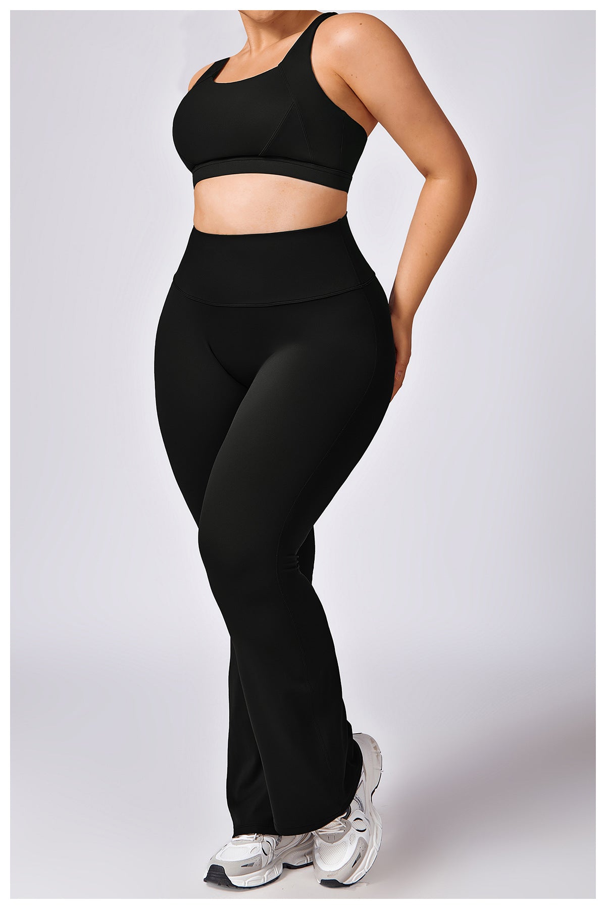 Onyx Sculpt Black Flare Pants