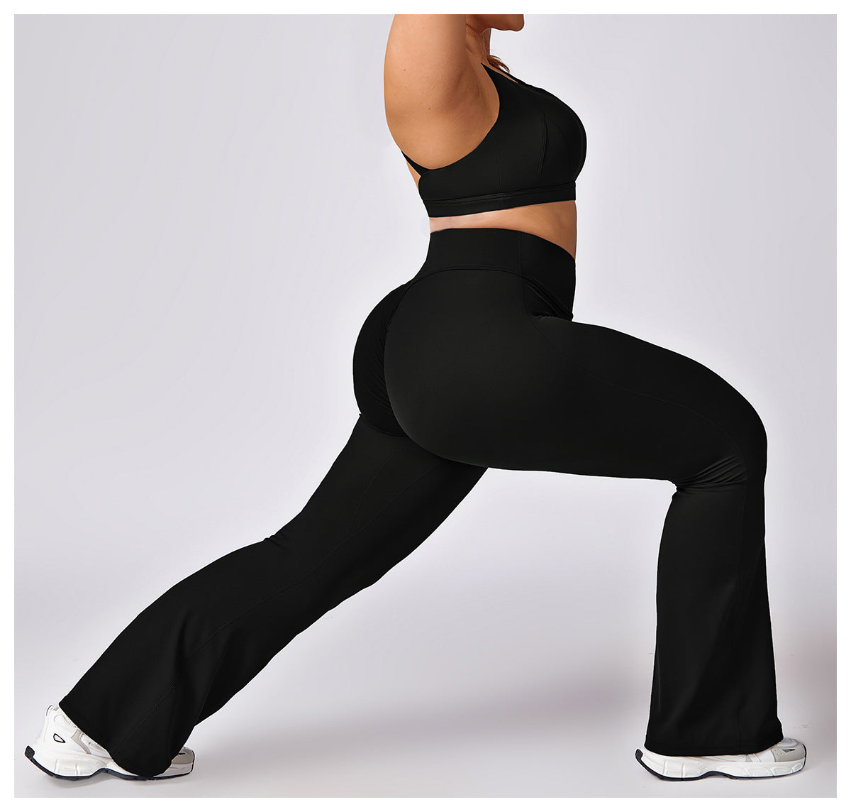 Onyx Sculpt Black Flare Pants