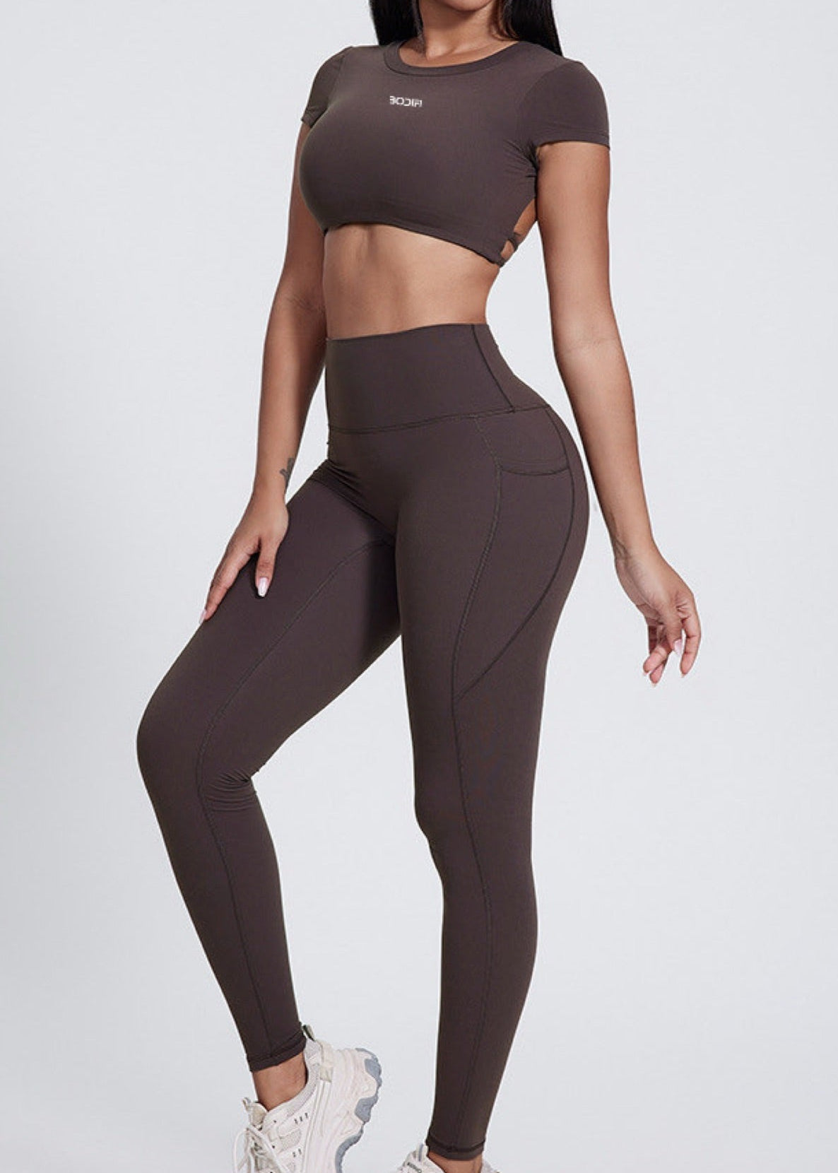 Hot Espresso Open-Back Crop Top