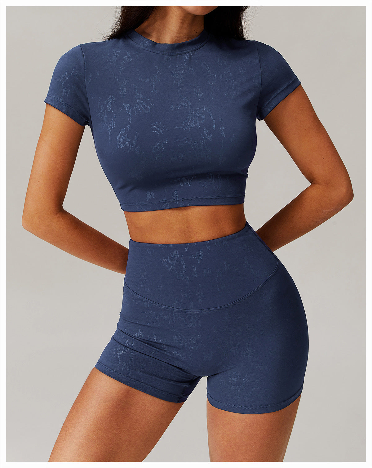 Blue Mirage Print Crop Top