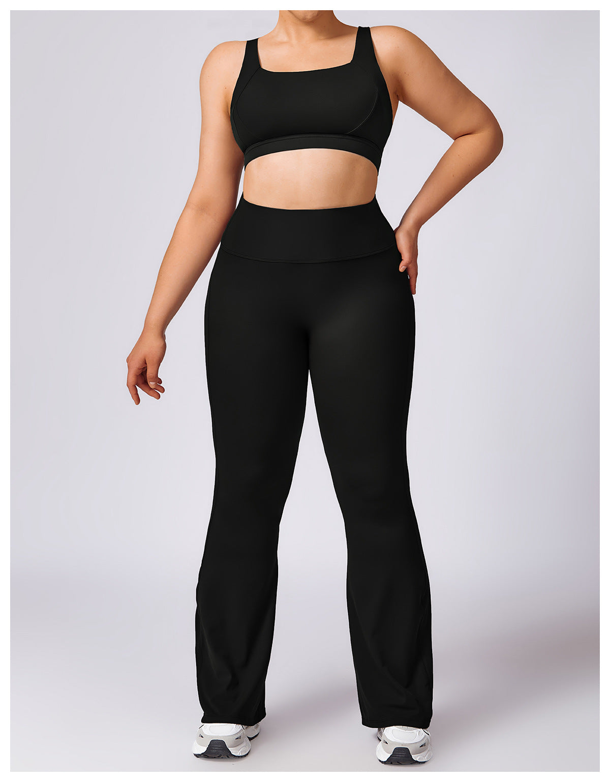 Onyx Sculpt Black Flare Pants